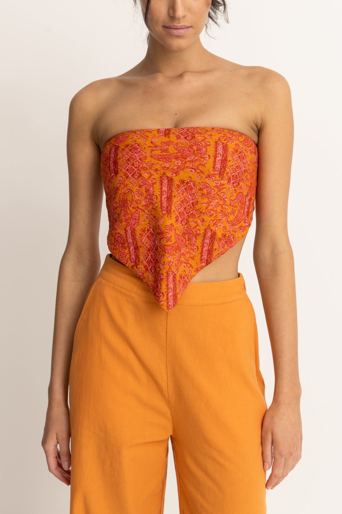 Adia Paisley Scarf Top