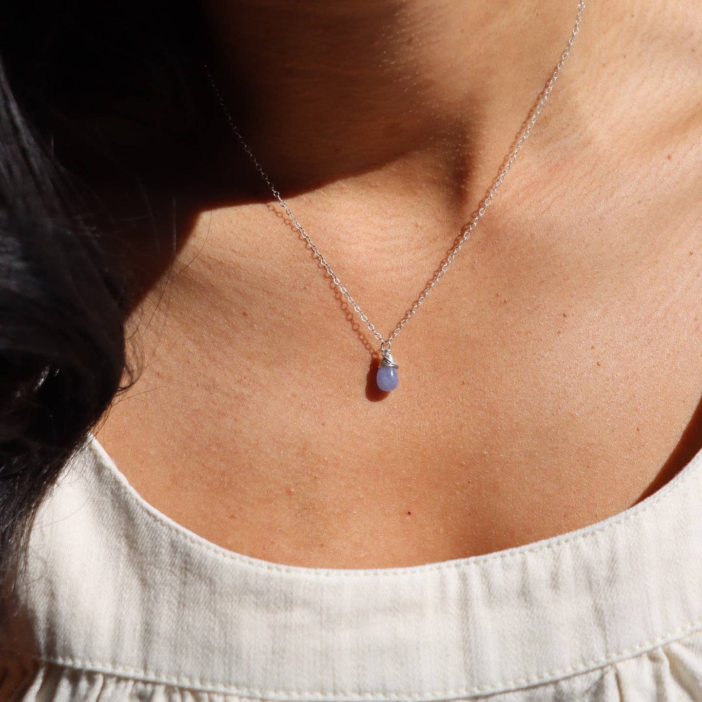 Lavender Drop Necklace