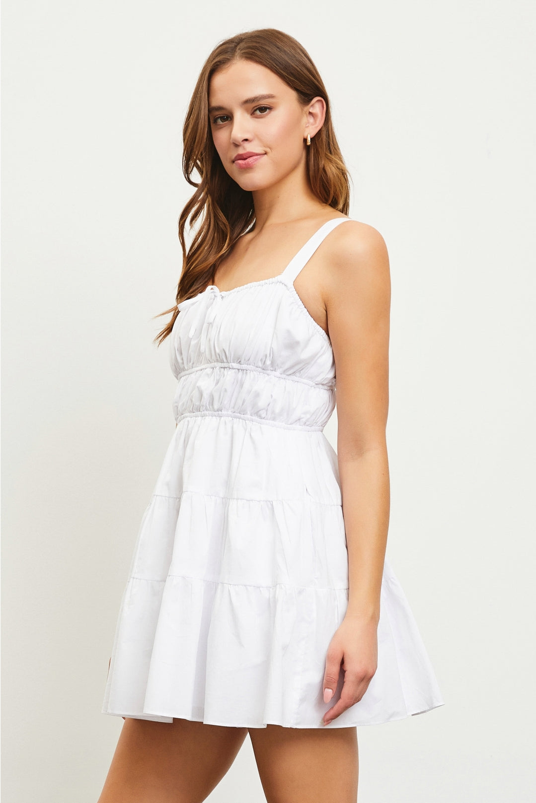 Frill Bust Tiered Dress