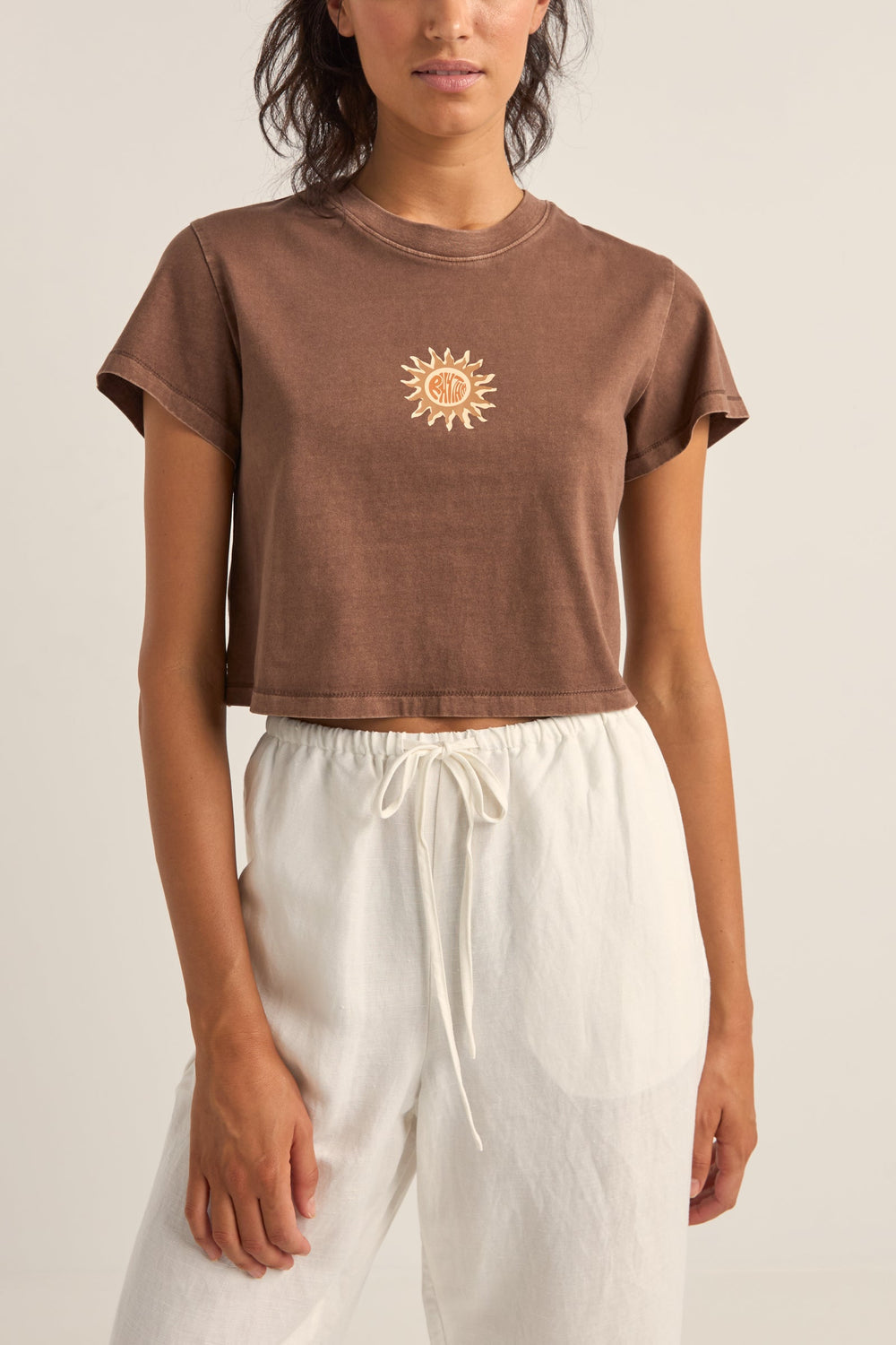 Sunshine Crop Crew Tee