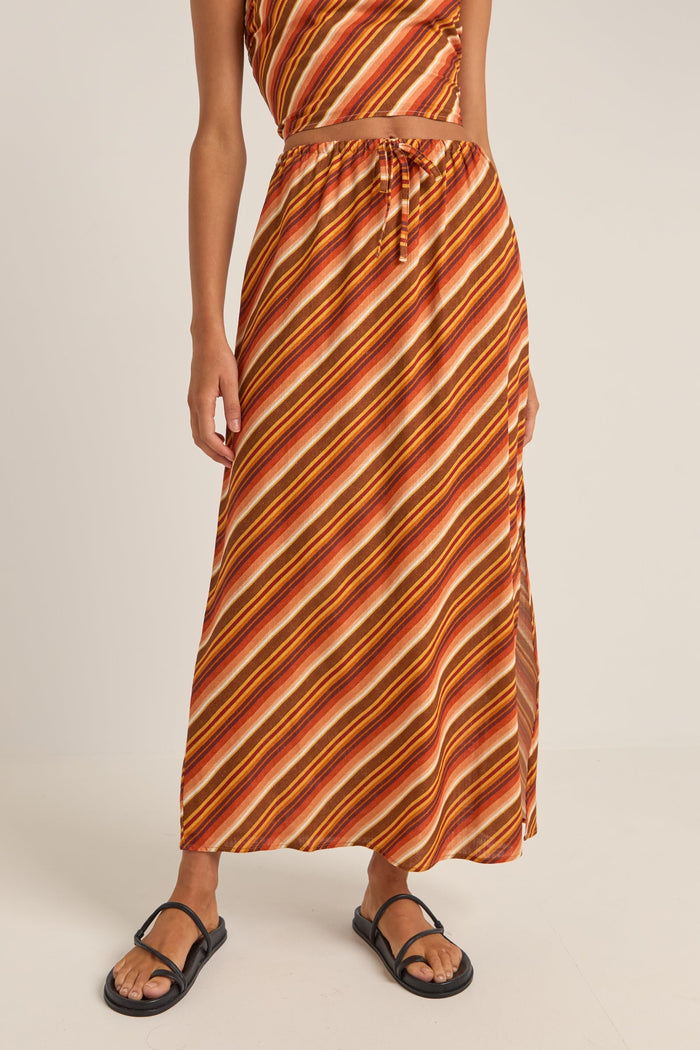 Chica Stripe Maxi Skirt