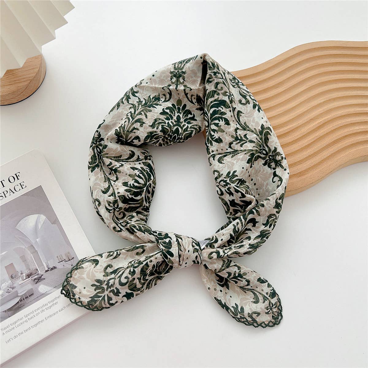 Cotton Linen Square Scarf