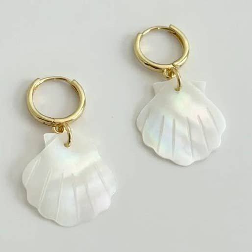 Scallop Hoop Earrings