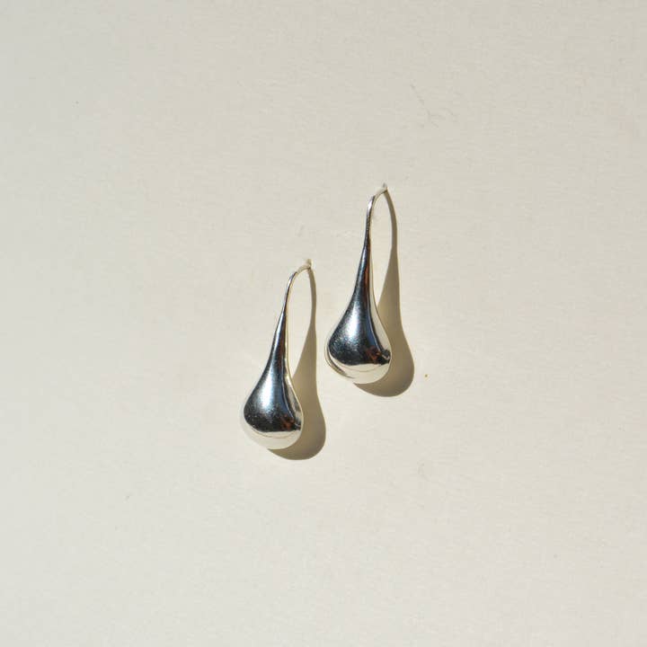 Silver Droplet Earrings