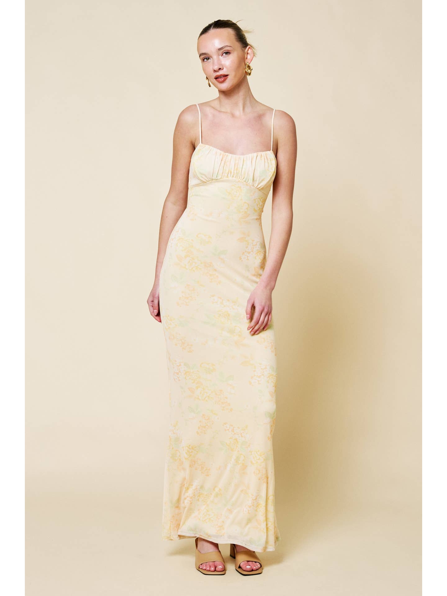Floral Cut-Out Maxi Dress