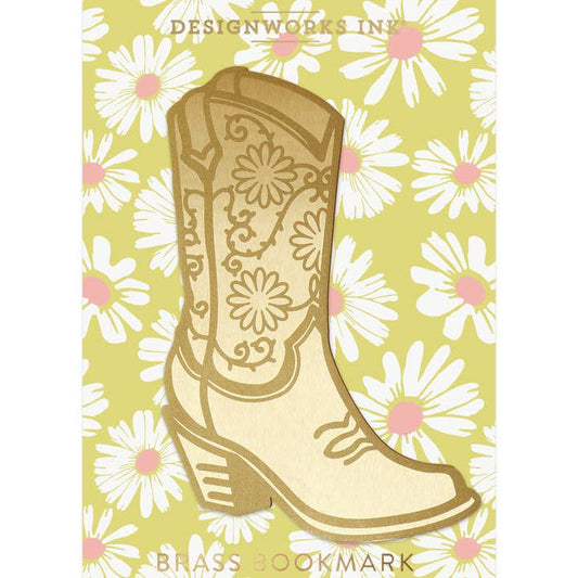 Metal Cowgirl Boot Bookmark