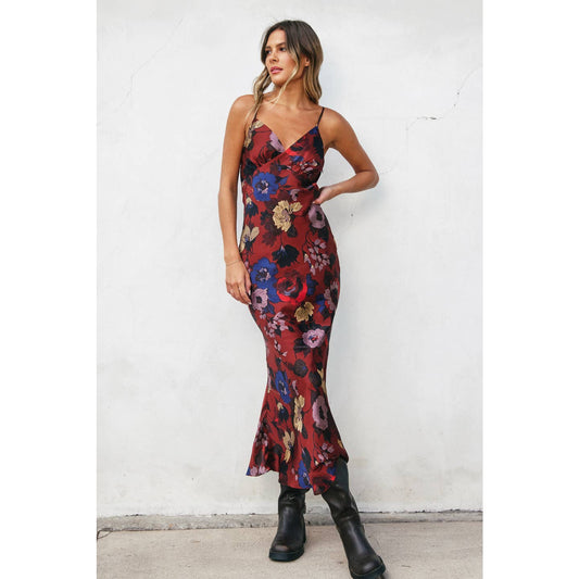 Fireplace Chevron Seam Open Back Dress