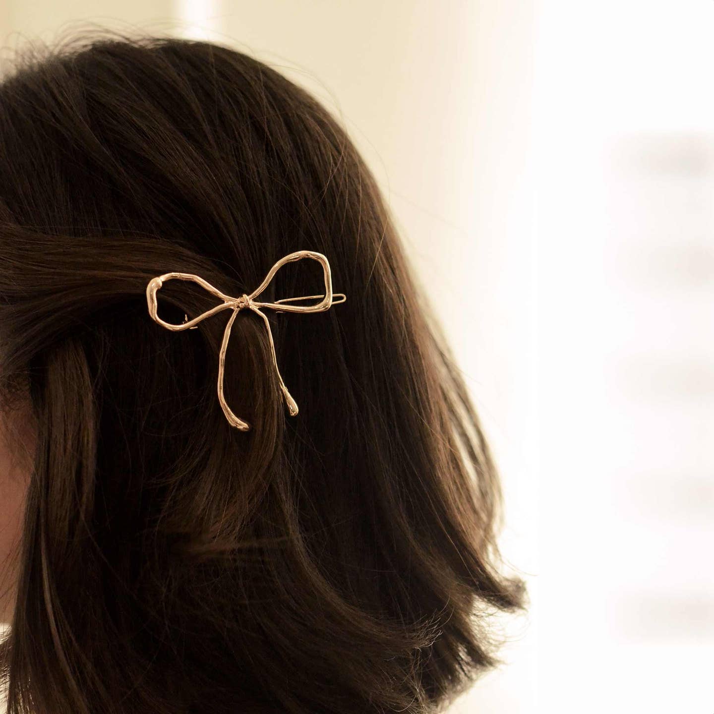 Metal Bow Barrette Hair Clip