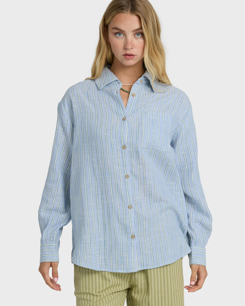 Wanderer Printed Long Sleeve Woven Top