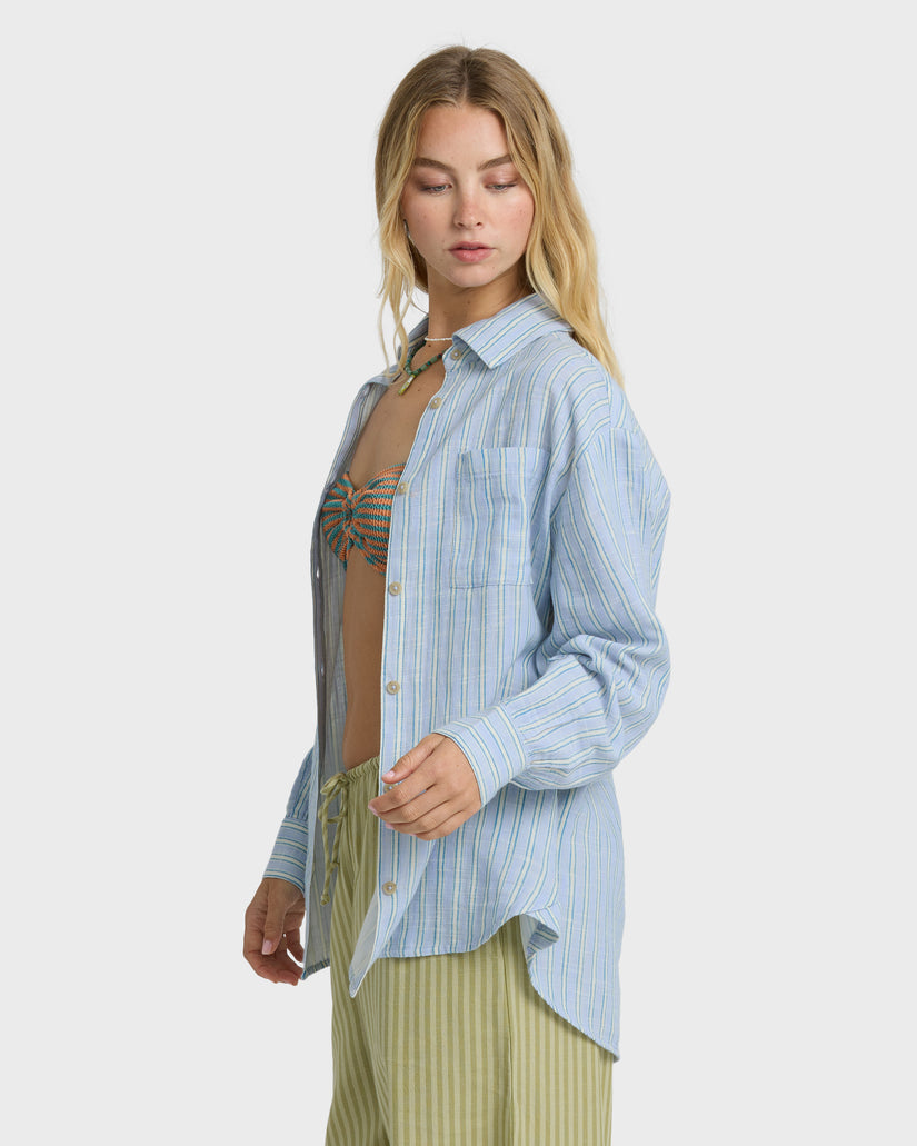 Wanderer Printed Long Sleeve Woven Top