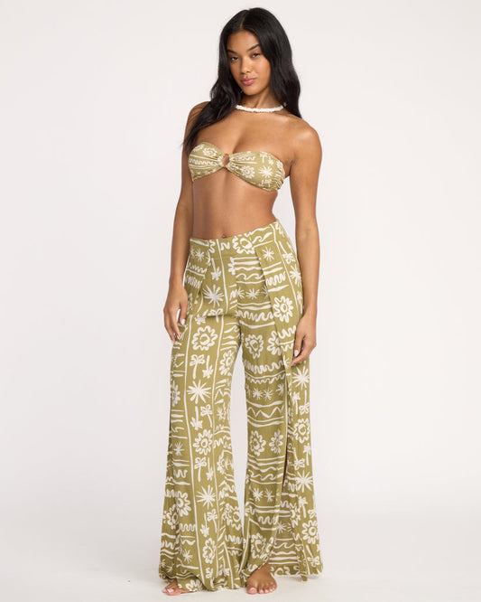 Split Spirit Elastic Waist Pants