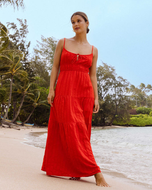 Red Aloha Maxi Dress