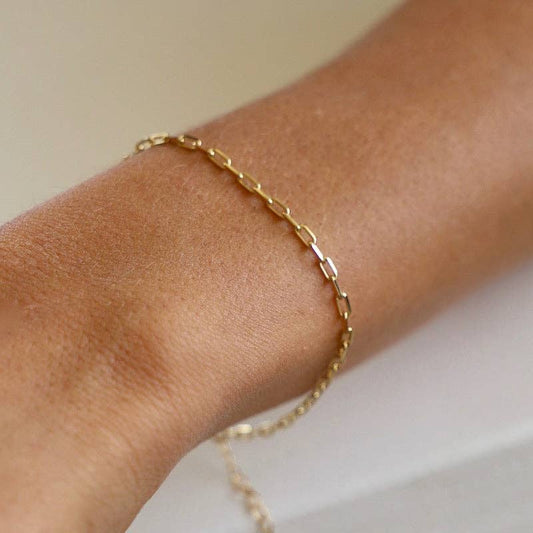 Miniature Paperclip Chain Bracelet