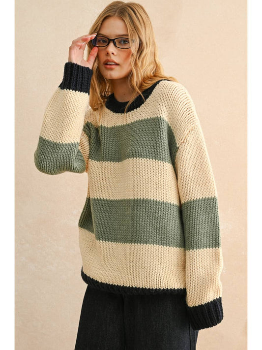 Wide Stripe Sweater