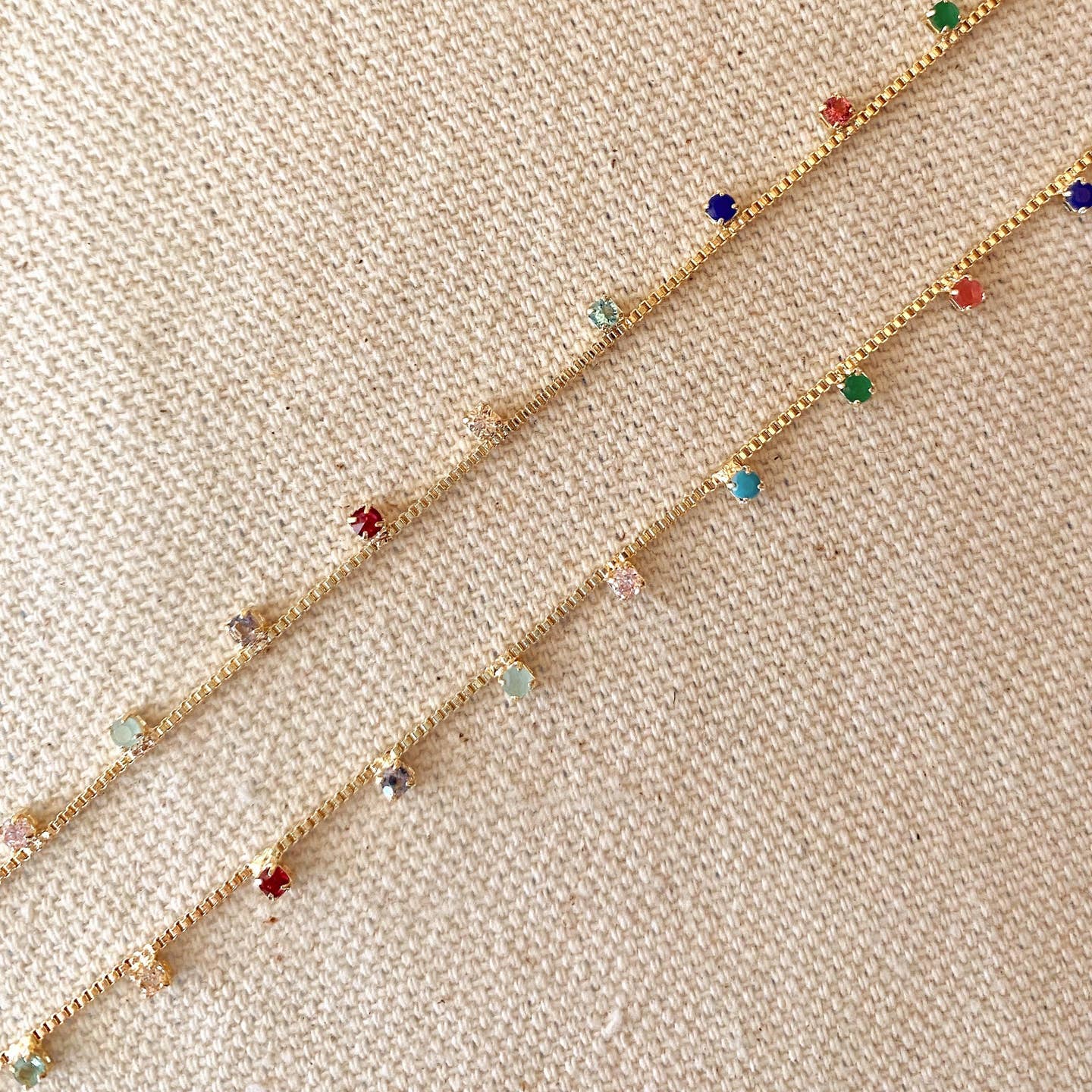 Micro Colored Stones Necklace