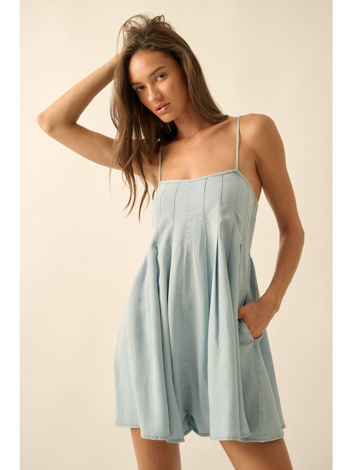 A-Line Babydoll Cami Romper