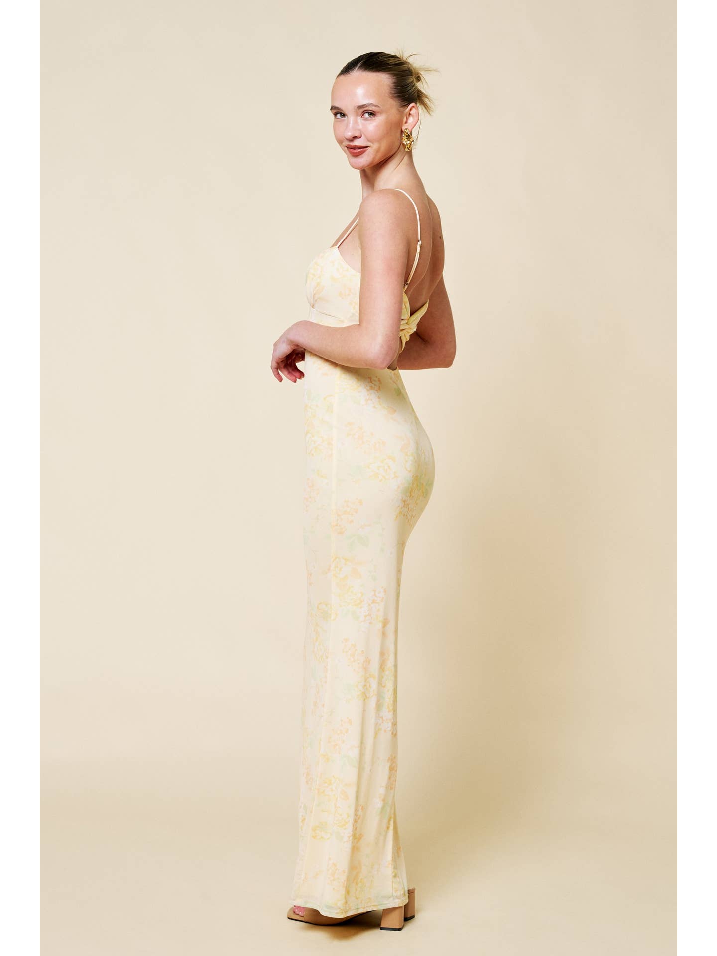 Floral Cut-Out Maxi Dress