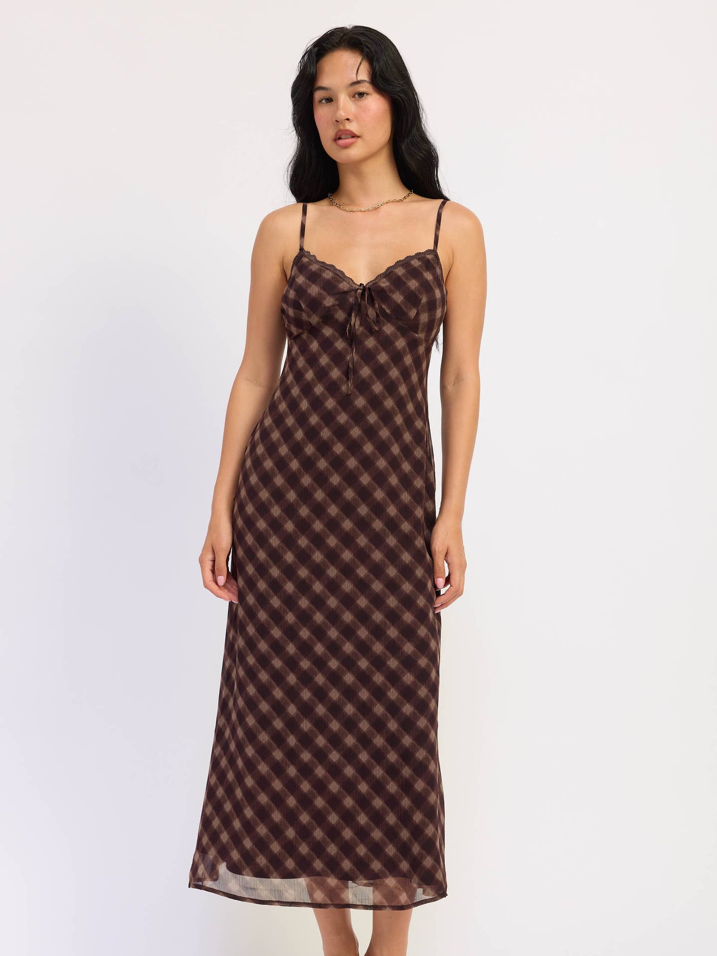 Maxi Plaid Dress
