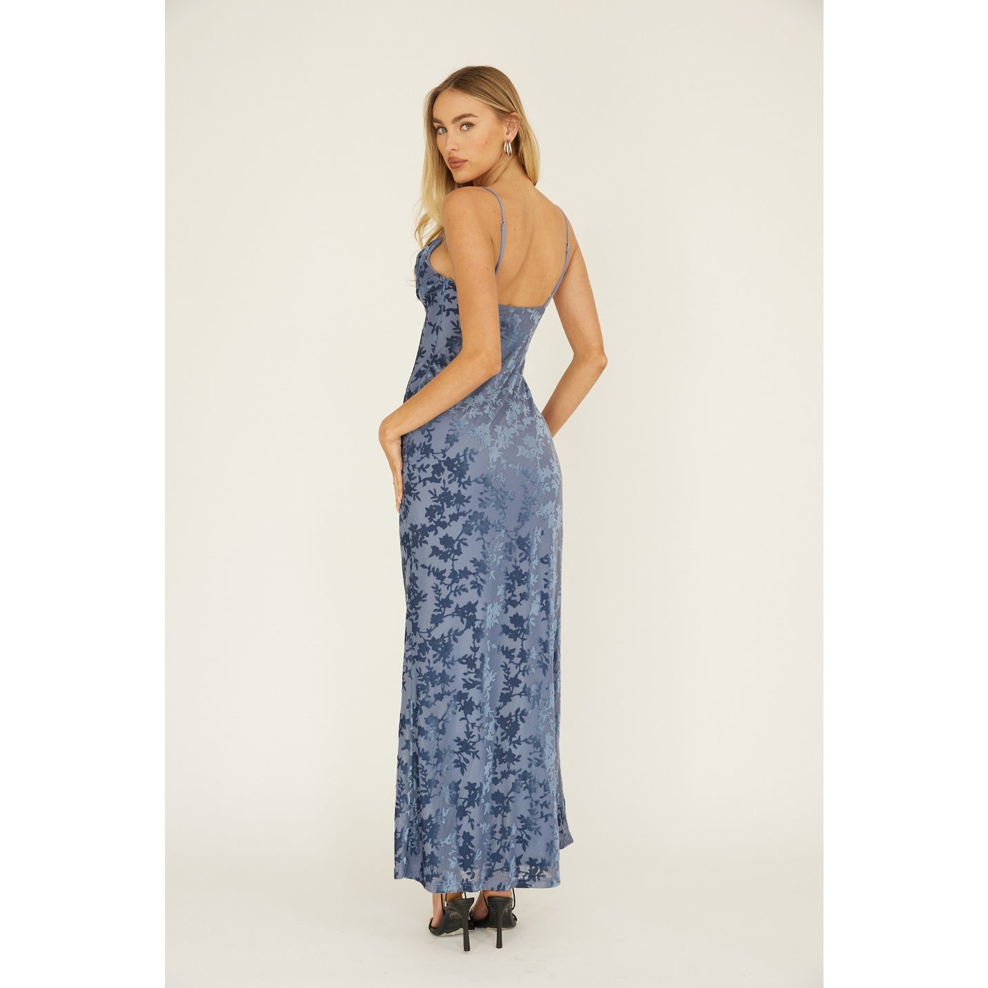 Floral Burnout Midi Dress