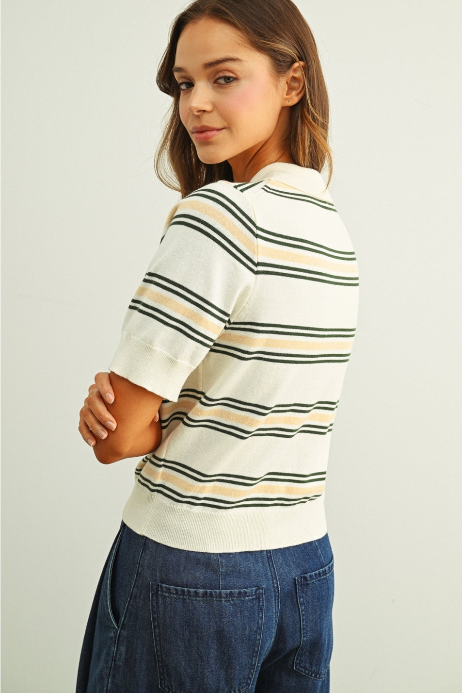 Multi Color Stripe Polo Shirt