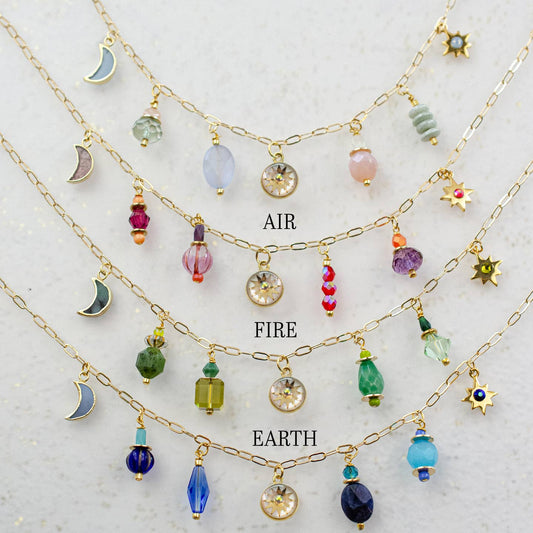 Pearl Zodiac Sign Charm Necklace