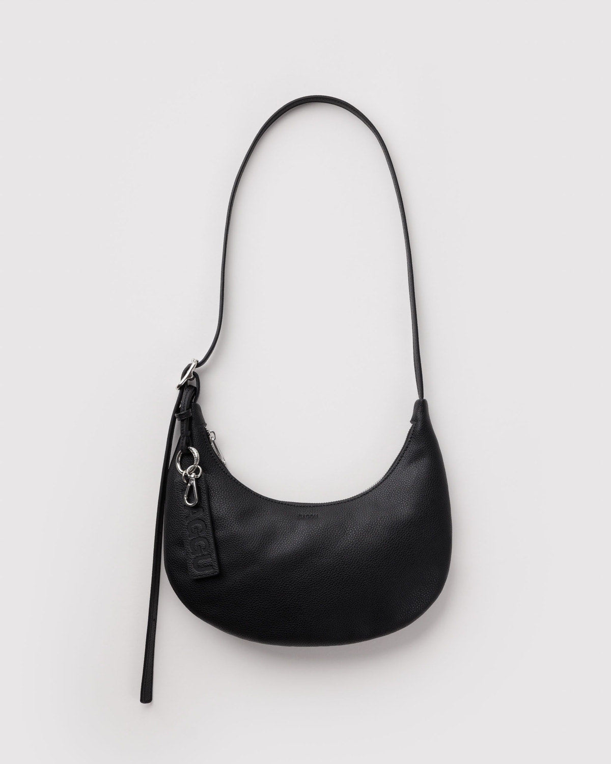 Small Recycled Leather Flat Crescent