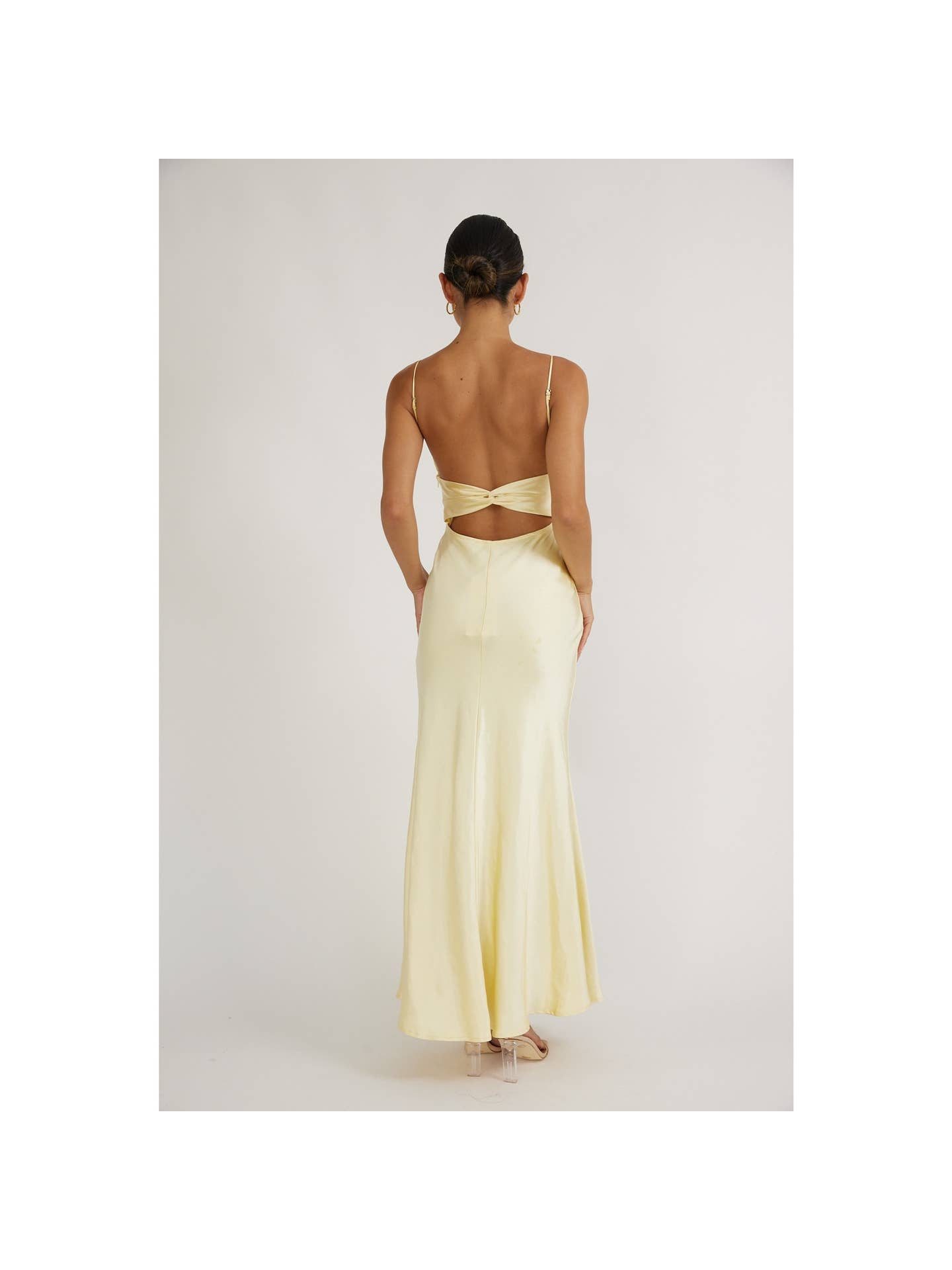 Satin Ruched Maxi Dress