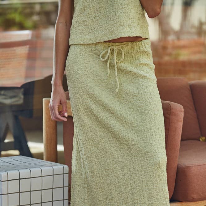 Textured Midi Skirt