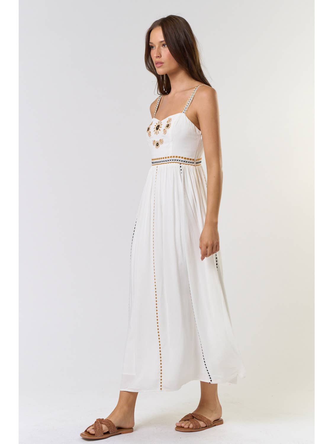 Embroidered Maxi Dress