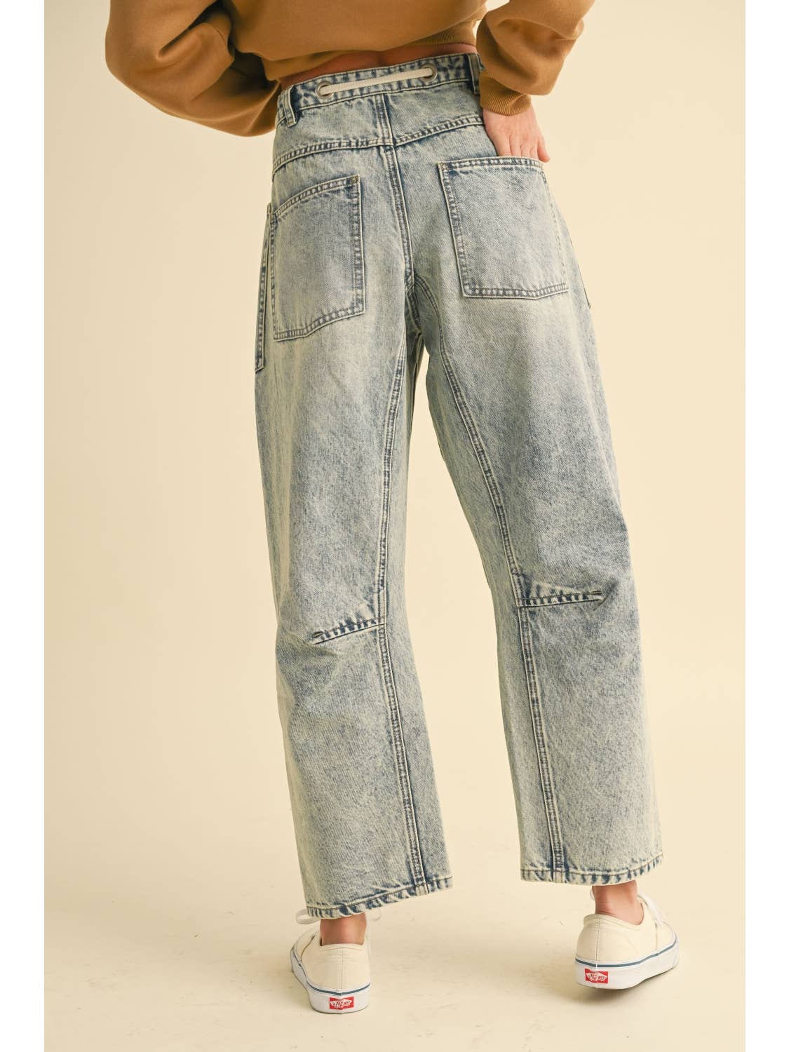 Tie Front Barrel Pant