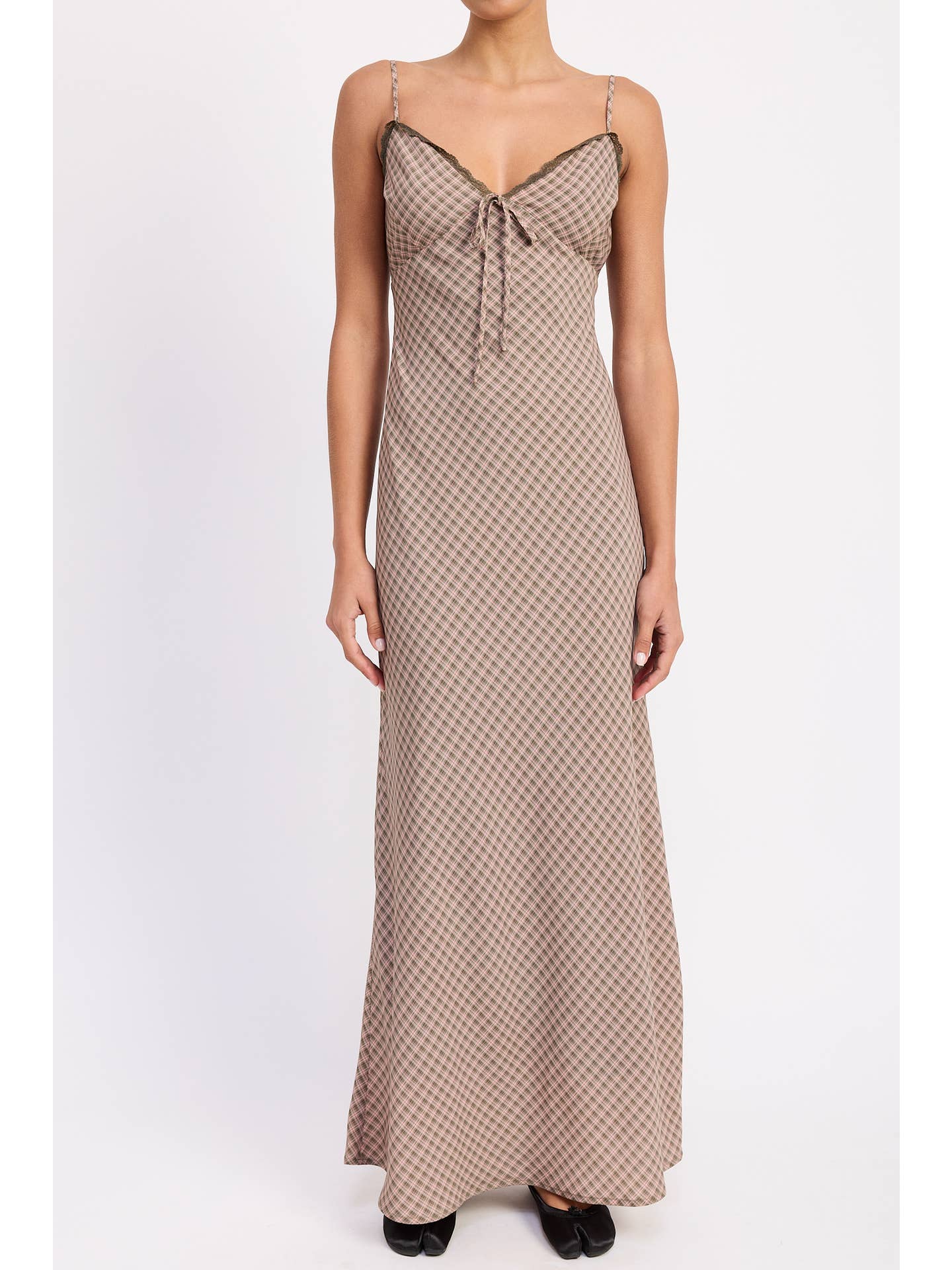 Plaid Flared Maxi