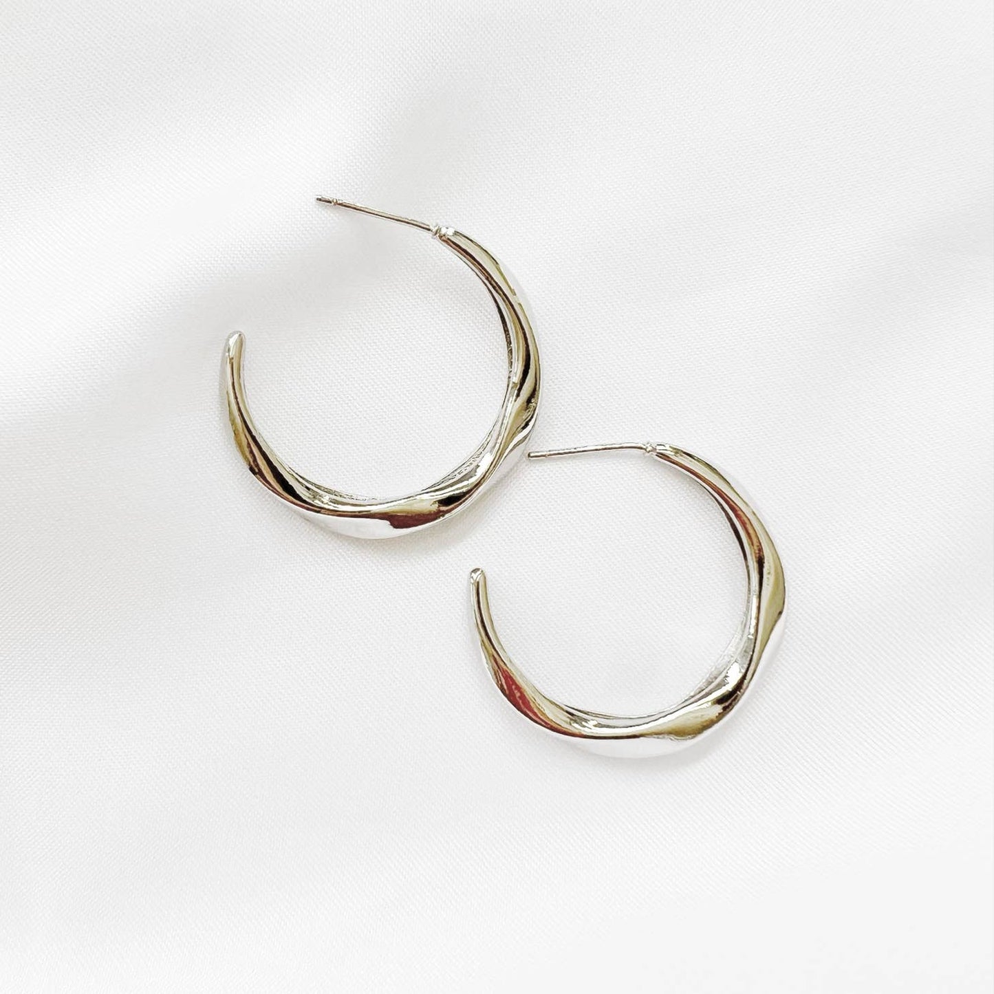 Jo Silver Hoops Earrings