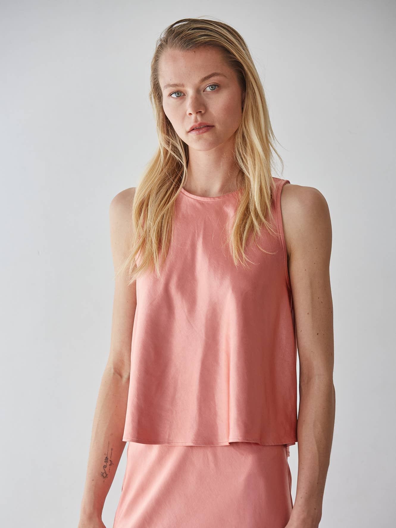 Satin Sleeveless Top