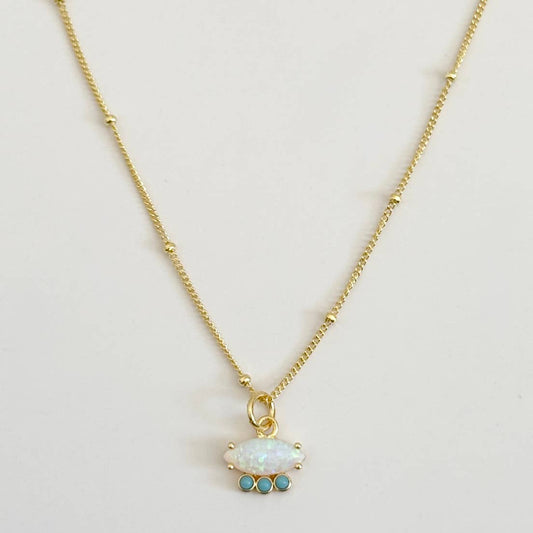 Stone Shield Necklace