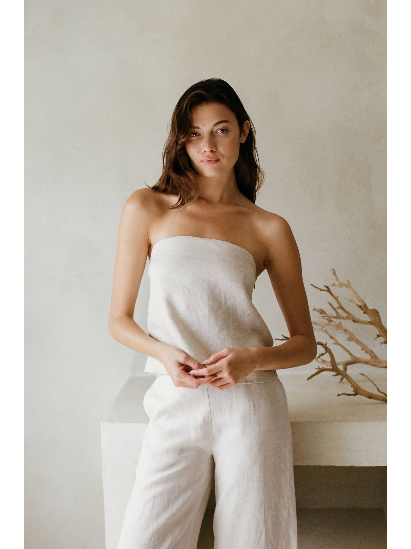 Novella Linen Tube Top