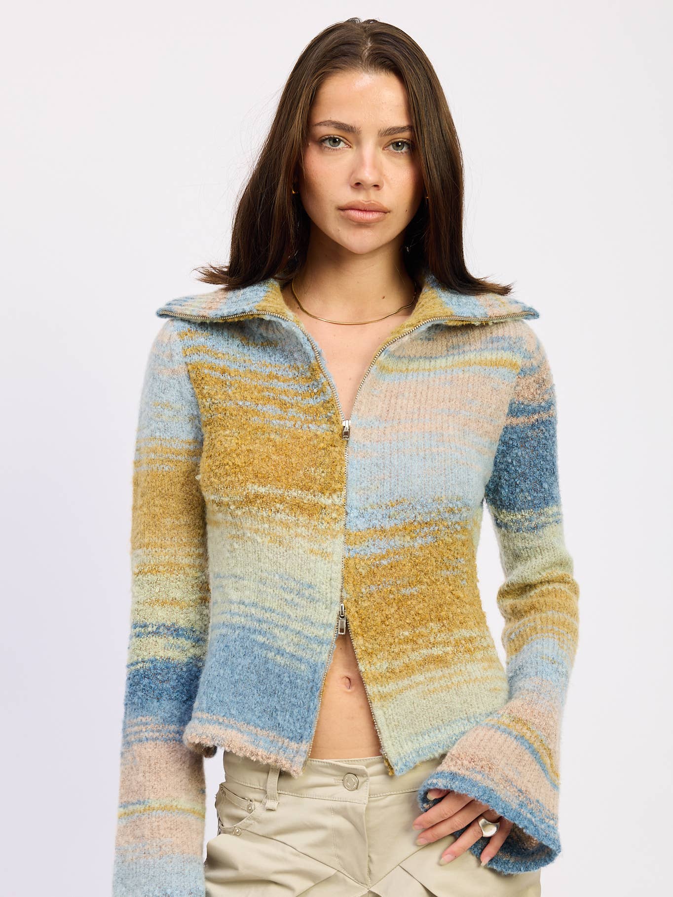 Turtle Neck Zip Up