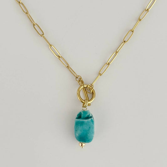 Beatle Blue Necklace