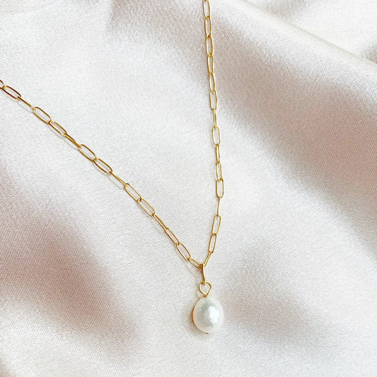 Baroque Pearl Necklace Gold Filled