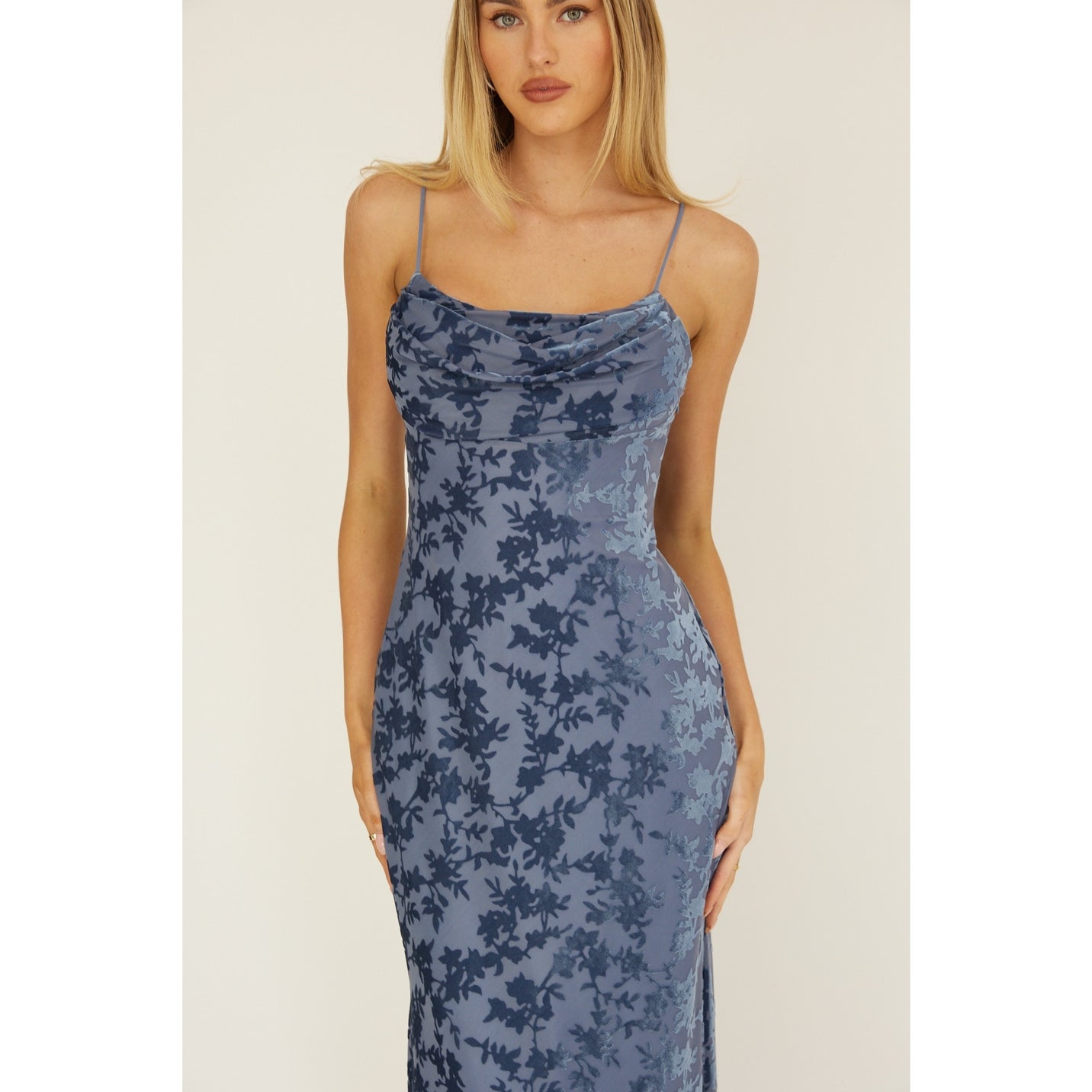 Floral Burnout Midi Dress