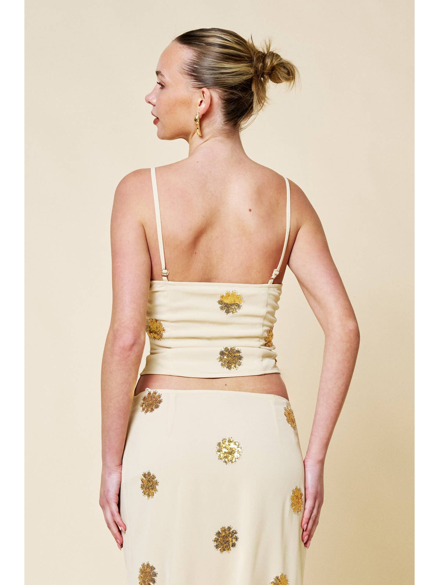 Sequin Flower Cami Top