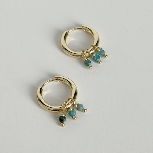 Blue Strands Hoops