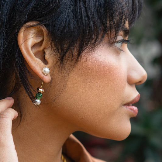 Twice Pearled Earring