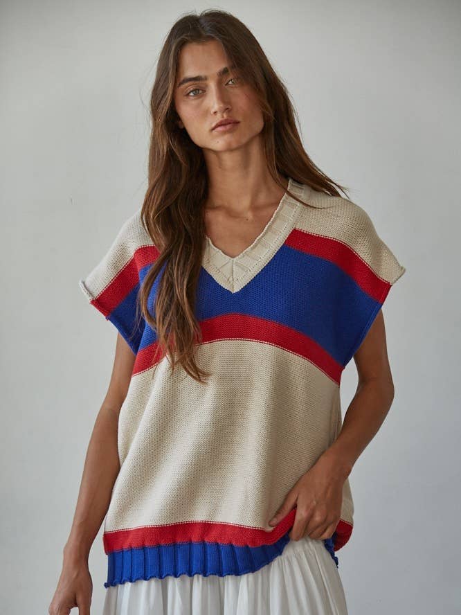 Knit V-Neck Sweater Vest
