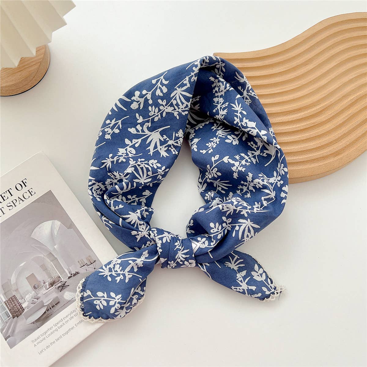 Cotton Linen Square Scarf
