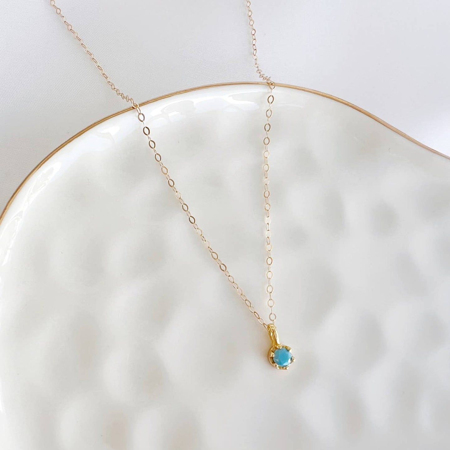 Oceane Turquoise Necklace Gold Filled
