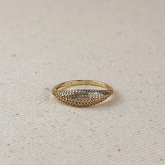 18k Gold Filled Mini Cz Dome Ring