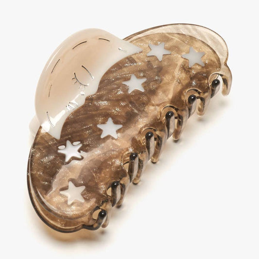Silver Moon and Stars Hair Claw