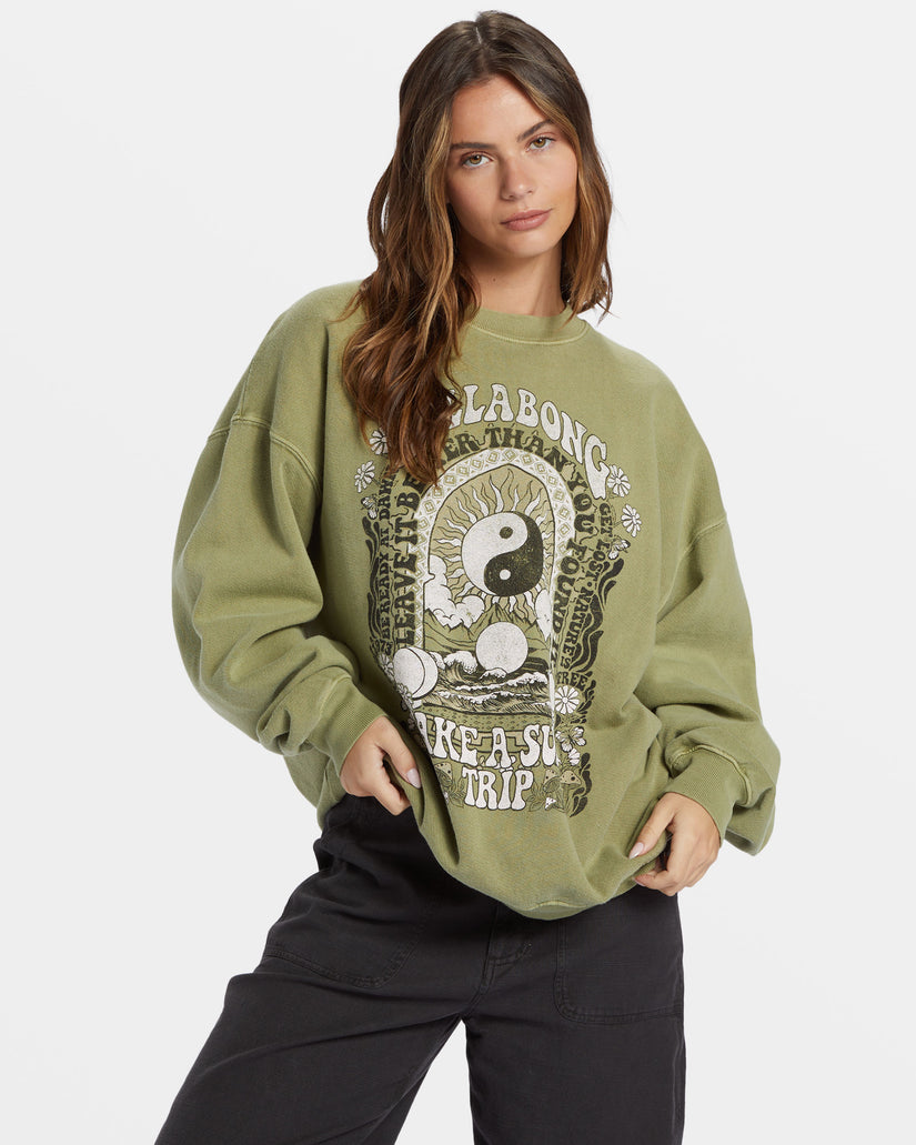 Ride In Oversized Crewneck Sweatshirt