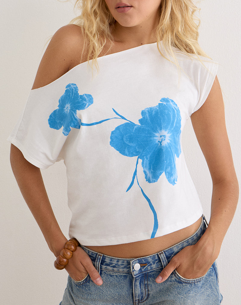 Balia Asymmetric Short Sleeve Top