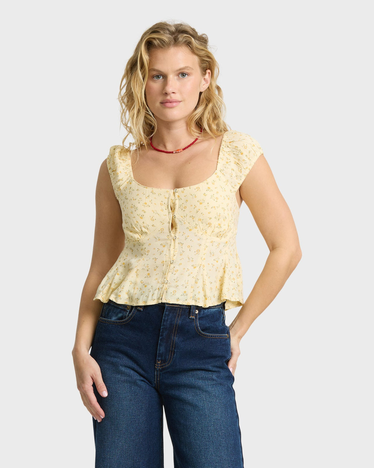 Fall For You Sleeveless Crepe Shirt